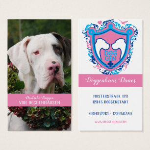 Silueta elegante de Gran Danés en azul – Perro mod