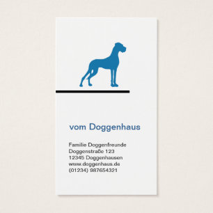 Silueta elegante de Gran Danés en azul – Perro mod
