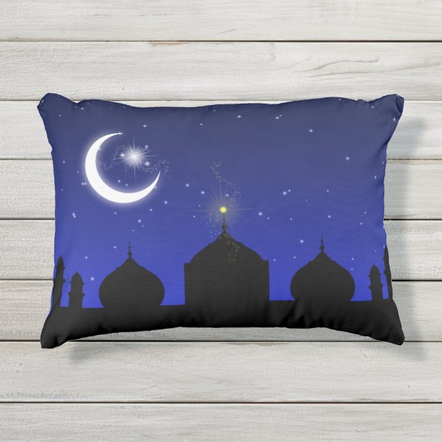 Silueta en la noche - almohada al aire libre de la (Anverso)