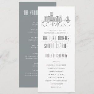 Silueta estilizada de Richmond   Programa de boda