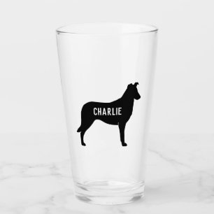 Silueta lisa del perro del collie personalizada