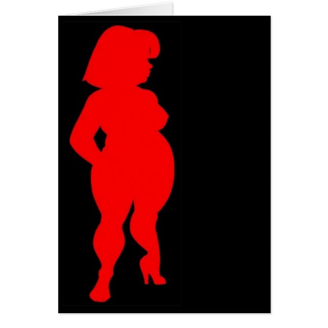 silueta roja del bbw (Frente)
