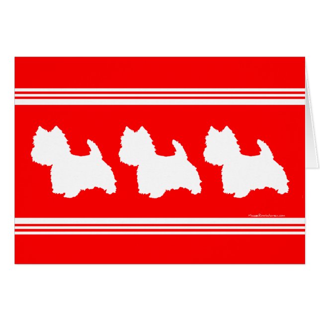 Silueta Westie Rojo (Anverso (Horizontal))