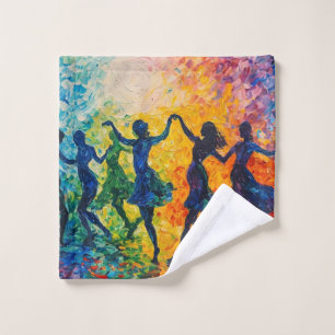 Siluetas coloridas bailando