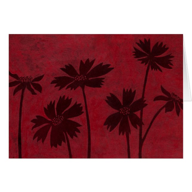 Siluetas de cabeza de flores sobre fondo de delito (Anverso (Horizontal))