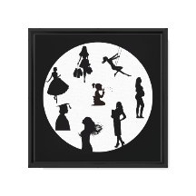Siluetas de Cuento de Hadas Arte de Pared de Luna