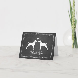 Siluetas de Weimaraner Agradecimiento de Boda
