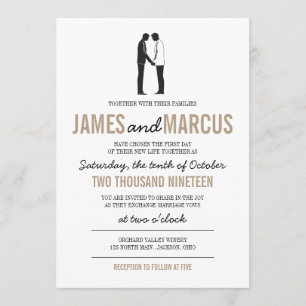 Siluetas simples Invitación a la boda