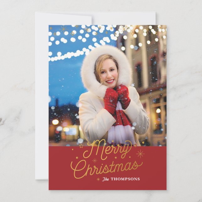 SILVER BELLS / Tarjeta fotográfica navideña (Anverso)