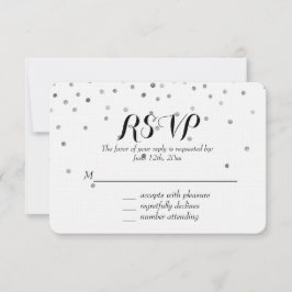 Silver Confetti Dots Wedts RSVP