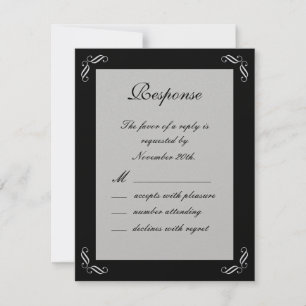Silver Fairy Tale RSVP (negro)