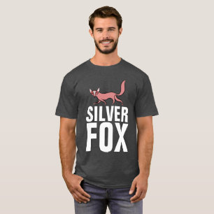 SILVER FOX, camisetas de cumpleaños masculinas