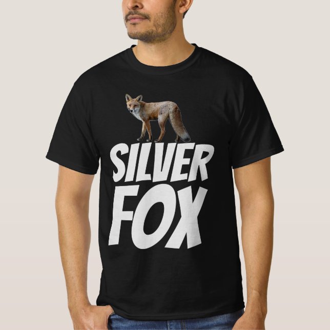 SILVER FOX camisetas del abuelo de los hombres (Anverso)