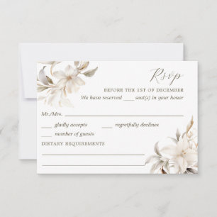 Silver, Gold y White Quinceañera RSVP