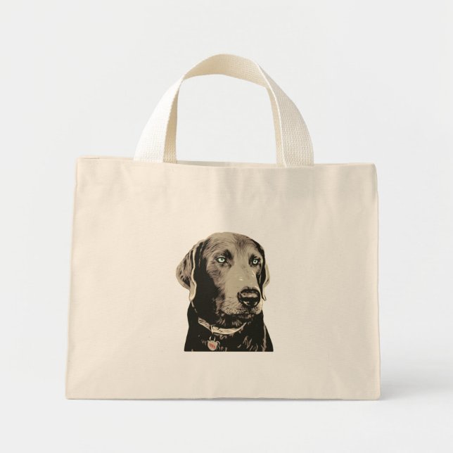 Silver Lab 100% Bolsa de algodón de Labrador (Frente)