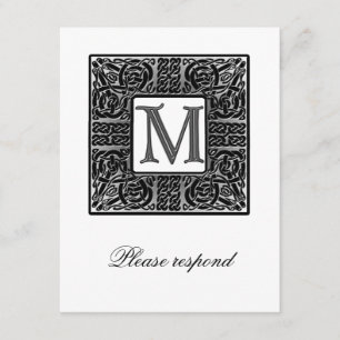 Silver Monogrammed Celtic Wedding RSVP