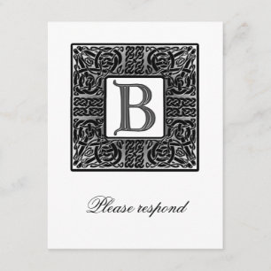 Silver Monogrammed Celtic Wedding RSVP