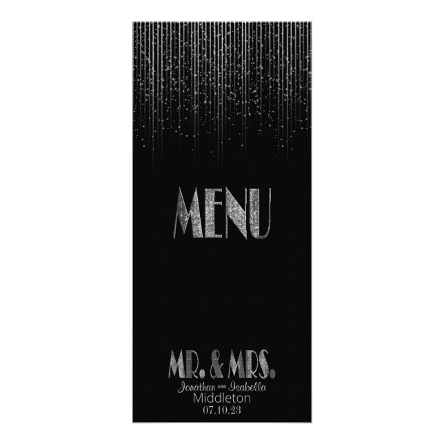 Silver Star Shower and Black - Menú (Frente)