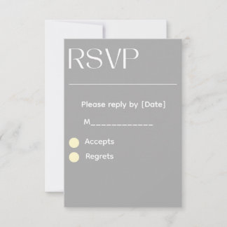 Silver Wedding RSVP Card – Editable 3.5x5 RSVP 