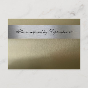 Silver y Gold Rsvp con sobre