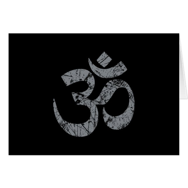 Simbol OM Grunge Espiritualidad Yoga (Anverso (Horizontal))