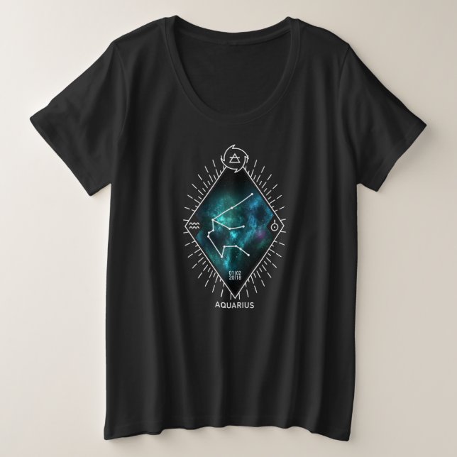 Símbolo acuario de constelación y zodiaco (Anverso del diseño)
