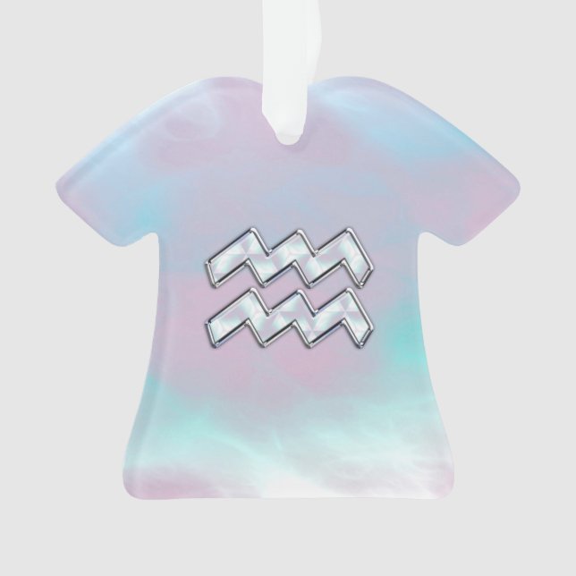 Símbolo acuario zodiaco en la decoración de la mad (Anverso)