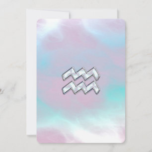 Símbolo acuario zodiaco en la madre de la nacre de