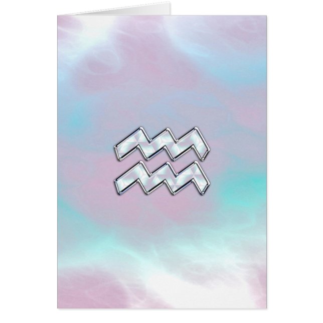 Símbolo acuario zodiaco en la madre de la nacre de (Frente)