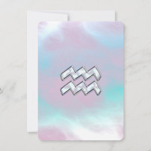 Símbolo acuario zodiaco en la madre de la nacre de