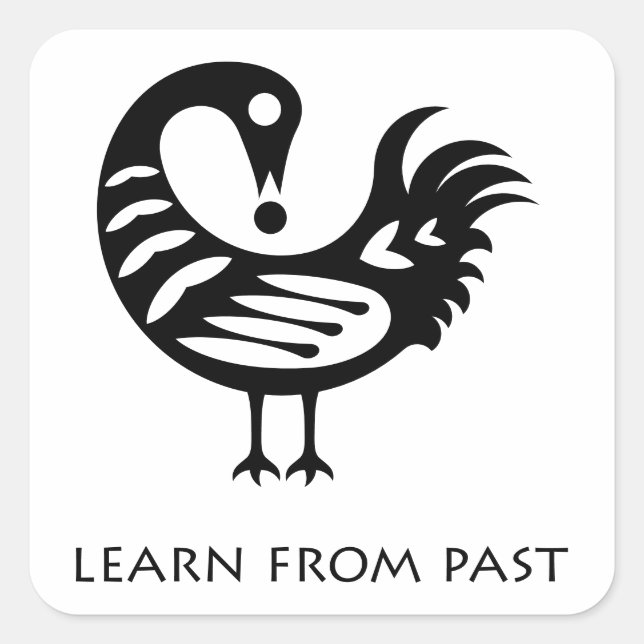 Símbolo africano adinkra sankofa Pegatina (Anverso)