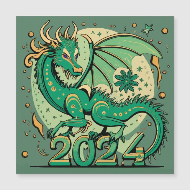 Símbolo Año Nuevo 2024, Dragón de madera verde (Anverso)