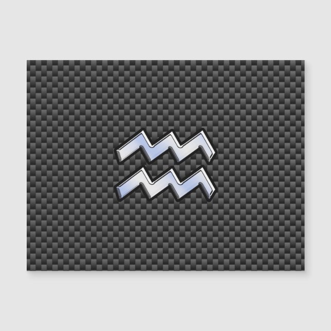 Símbolo Aquarius Zodiac Decoración de fibra de car (Anverso)