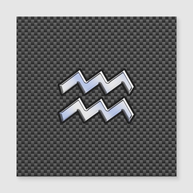 Símbolo Aquarius Zodiac Decoración de fibra de car (Anverso)