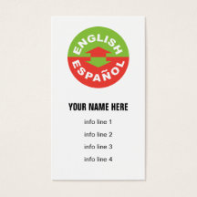 Símbolo bilingüe inglés español