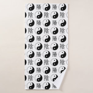 Símbolo blanco de Yinyang patrón chino