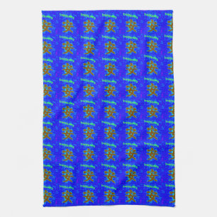 símbolo chino para la tranquilidad toalla azul