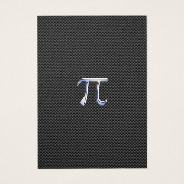 Símbolo cromado como Pi en la impresión de fibra d (Frente)