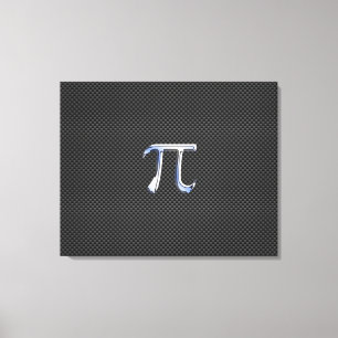 Símbolo cromado como Pi en la impresión de fibra d