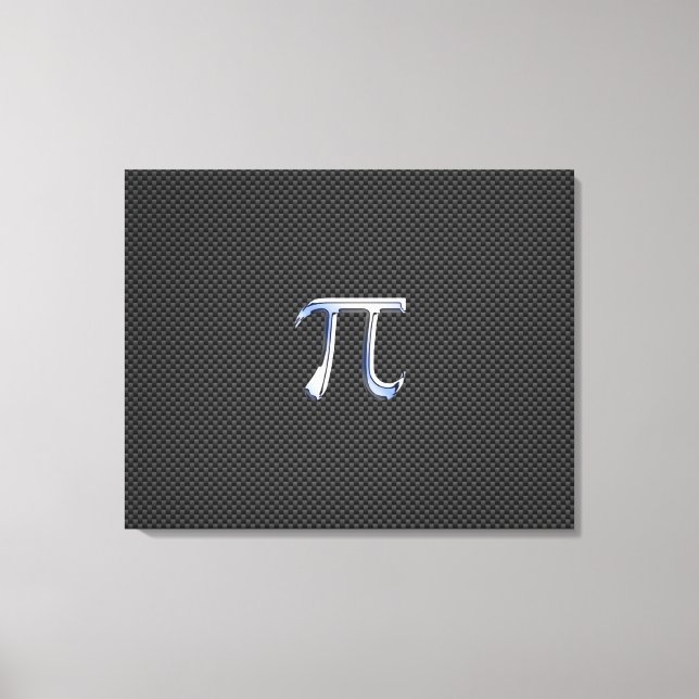 Símbolo cromado como Pi en la impresión de fibra d (Anverso)