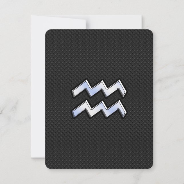 Símbolo cromado tipo Aquarius Zodiac en serpiente (Anverso)