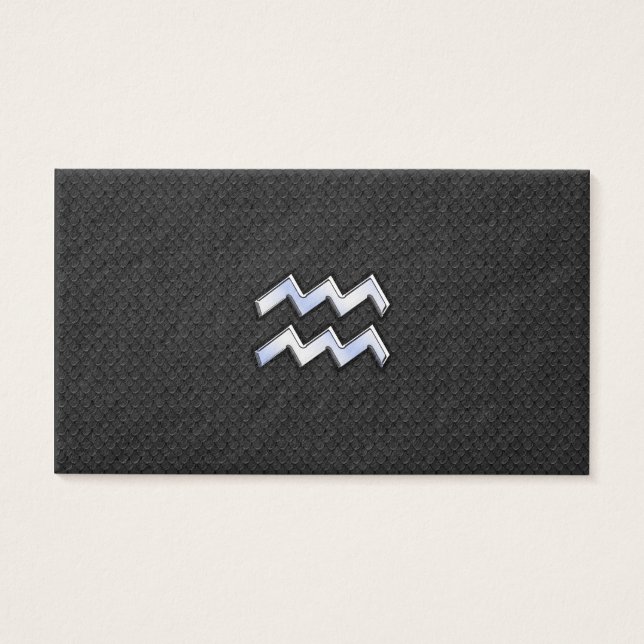 Símbolo cromado tipo Aquarius Zodiac en serpiente (Frente)