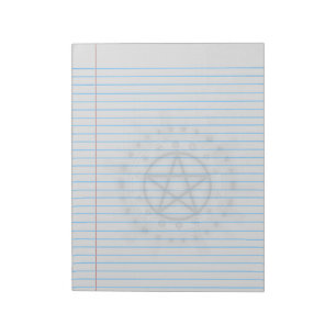 Símbolo de alquimia Pentacle Wiccan Bloc de notas 