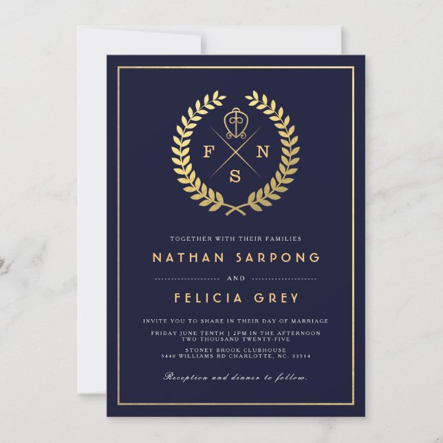Símbolo de amor Adinkra | Invitación a la boda (Anverso)