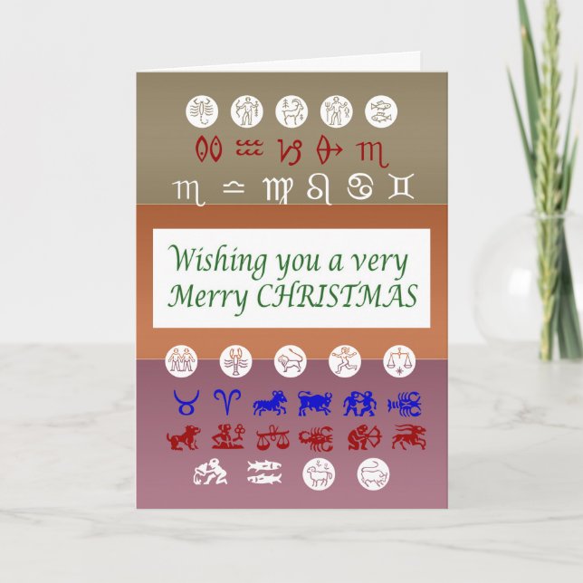 Símbolo de astrología zodiaco: Feliz Navidad (Anverso)