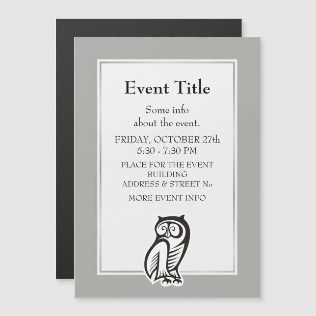 Símbolo de búho negro (Anverso/Reverso)