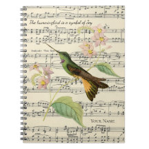 símbolo de colibrí del cuaderno de gratitud