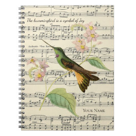 símbolo de colibrí del cuaderno de gratitud