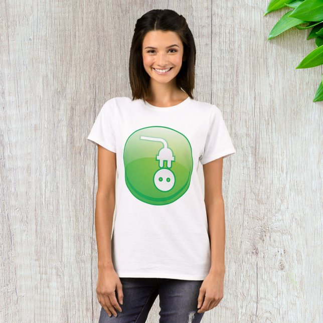 Símbolo de enchufe eléctrico camiseta (Subido por el creador)