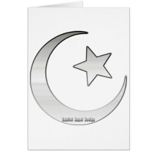 Símbolo de estrella y media luna color plata